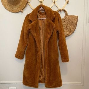 Brown teddy coat